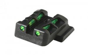 Hi-Viz LiteWave S&W M&P Shield Centerfire Rear Red/Green/Black Fiber Optic Handgun Sight