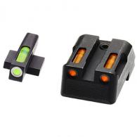 Hi-Viz LiteWave H3 Kimber 1911 Fixed Set Green/Orange Tritium Handgun Sight - KBN421