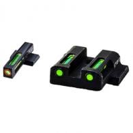 Hi-Viz LiteWave H3 S&W M&P Set Green/Orange Outline Tritium Handgun Sight