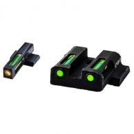 Hi-Viz LiteWave H3 S&W M&P Set Green/Orange Outline Tritium Handgun Sight - MPN521 Hi-Viz LiteWave H3 S&W M&P Set Green/Orange Outline Tritium Handgun Sight - MPN521