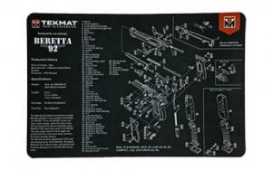 TEKMAT PISTOL MAT BERETTA 92 Black - R17-BER92 TEKMAT PISTOL MAT BERETTA 92 Black - R17-BER92