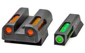 Hi-Viz LiteWave H3 CZ 75/85 Set Green/Orange Tritium Handgun Sight - CZN421