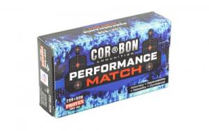 Cor-Bon Performance Match Full Metal Jacket 9mm Ammo 50 Round Box