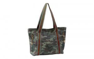 BULLDOG TOTE PURSE CAMO W/ STRIPES - BDP-049