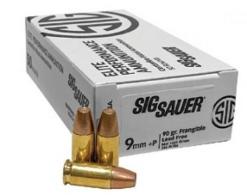 Sig Sauer Frangible 9mm Ammo 50 Round Box - E9MMF1-50