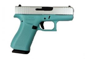 Glock 43X 9mm Robin's Egg Blue With Pearl White Slide - UX4350204REBFRPWS Glock 43X 9mm Robin's Egg Blue With Pearl White Slide - UX4350204REBFRPWS