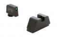 Ameriglo Optic Compatible Sets for Glock, For Glock 43X/48 MOS, Green Tritium with Black Outline, Black Rear - GL-880