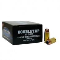 Double Tap Bonded Defense Handgun Ammunition .40 S&W 180gr JHP 1100 fps 20/ct - 40180BD Double Tap Bonded Defense Handgun Ammunition .40 S&W 180gr JHP 1100 fps 20/ct - 40180BD