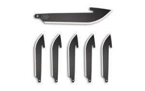 Outdoor Edge, Razor EDC Blades, Plain 2.5" Blades, Drop Point, 420J2 Stainless Steel, Black Oxide Finish, 6 Pack - RR25K-6C