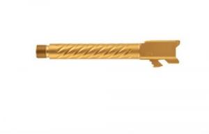 Ballistic Barrel Replacement for Glock 17 Threaded, Spiral Fluted, Gold - BAPSG175T3G