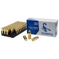 Scorpio Ammo 9MM 115gr FMJ 50 Round box - S9MM115F Scorpio Ammo 9MM 115gr FMJ 50 Round box - S9MM115F