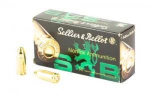 Sellier & Bellot NonTox 9mm 124GR Total Full Metal Jacket 50 Per Box - SB9NTB