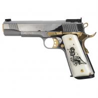 Girsan 1911 LIBERADOR III, 9mm, 5" Barrel, Silver with Gold Trim, 10 Rounds - 391051 Girsan 1911 LIBERADOR III, 9mm, 5" Barrel, Silver with Gold Trim, 10 Rounds - 391051