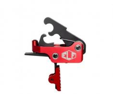 Elftmann Tactical SE, Adjustable Trigger, Large Pin, Straight Red Shoe, Fits AR-15, Anodized Finish, Red SE-170-R-S - SE-170-R-S