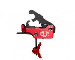 Elftmann Tactical SE Pro, Adjustable Trigger, Curved  Red Shoe, Fits AR-15, Anodized Finish, Red SE-PRO-R-C - SE-PRO-R-C