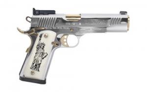 Girsan American Liberador, 9mm, 5" Barrel, Polished Stainless Finish, Gold Accents, Engraved Slide, 10 Rounds - 391061