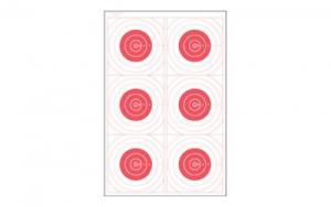 Action Target Six Red Bullseye Training Target 100 Pack - SR-21C6T-RD-100 Action Target Six Red Bullseye Training Target 100 Pack - SR-21C6T-RD-100