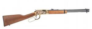 Rossi Rio Bravo Wyatt Earp Engraved PVDD Gold Rifle .22 LR, 18" Barrel, Wood Stock, 15 Rounds - RL22181WDGWE Rossi Rio Bravo Wyatt Earp Engraved PVDD Gold Rifle .22 LR, 18" Barrel, Wood Stock, 15 Rounds - RL22181WDGWE
