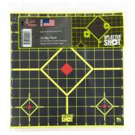 Pro-Shot Products, Splatter Shot, 12 Sight In, Adhesive Target, 12 Pack, Green/Black - SI-GREEN-12PK