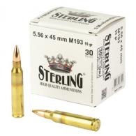 Sterling Ammo, 5.56 NATO, 55 Grain, Full Metal Jacket, 30 Rounds - 8698779967222