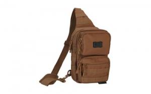 Evolution Outdoor, Shoulder Sling Pack, Tactical Bag, Polyester, Padded Shoulder Strap, Adjustable, MOLLE Webbing, Coyote - 51316-EV