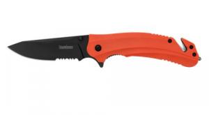 KERSHAW BARRICADE SRTD 3.5" ORG/BLK - 8650ST