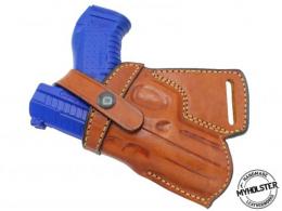 Brown / Left Beretta Px4 Storm Full Size .45 ACP SOB Small Of the Back Leather Holster - 42862566178972