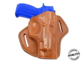 Brown Beretta 92FS Compact OWB Open Top Right Hand Leather Belt Holster - 42862295548060