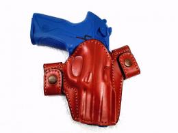 Brown Bersa BP9CC OWB Leather Side Snap Belt Right Hand Holster - 42862540521628