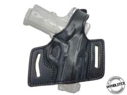 Black 1911 3" OWB Quick Draw Leather Slide Holster W/Thumb-Break - 6115003007014