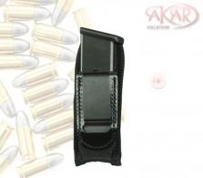 Akar Universal Single Magazine Holster IWB Clip / 9mm .40 .45 / Mag Holster For Glock 19 43 17 Sig 1911 S&W M&P | Fits Any 7 - A7235