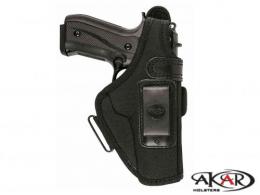 Akar Black Nylon Special Belt  IWB/ITP Holster W/ Steel Clip and Thumbrake