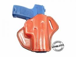 Brown Canik TP9SA OWB Open Top Concealable Leather Belt Holster - 42862410563740