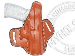 Brown Smith & Wesson 39 OWB Thumb Break Leather Belt Holster - 42862207860892