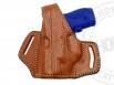 BROWN / LEFT OWB Thumb Break Leather Belt Holster Fits Glock 43 w/ Crimson Trace - 5MYH105LP