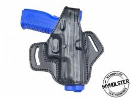 Black Springfield XDM 40 S&W 4.5 OWB Thumb Break Right Hand Leather Belt Holster - 51MYH105LP