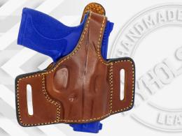 Brown OWB Quick Draw Leather Slide Holster with Thumb Break Fits SMITH & WESSON M&P 2.0 Shield 45ACP - 42862254915740 Brown OWB Quick Draw Leather Slide Holster with Thumb Break Fits SMITH & WESSON M&P 2.0 Shield 45ACP - 42862254915740