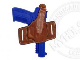 Brown FN Five-seven OWB Quick Draw Leather Slide Holster W/ Thumb Break - 65MYH101LP