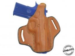 Brown / Right Colt 1911 Commander 4" OWB Thumb Break Right Hand Leather Belt Holster