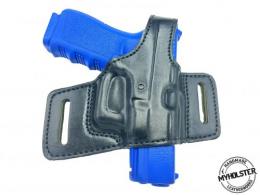 Black For Glock 19 OWB Quick Draw Leather Slide Holster W/Thumb-Break - 13MYH101LP_BL