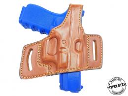 Brown Kahr MK40  Right Hand Slide Thumb Break Leather Holster - 13MYH101LP_BR