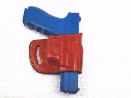 Brown For Glock 26/27/33 Yaqui Style Slide Leather Belt Holster - 13MYH102LP_Br