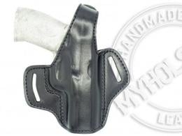 Black Smith & Wesson M&P  M2.0 9mm 4.25" OWB Thumb Break Leather Belt Holster