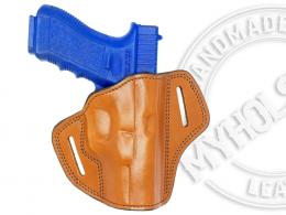 Brown Sig Sauer P320 X-Carry OWB Open Top Two Slot  Belt Right Hand Leather Holster - 13MYH105OT_BR