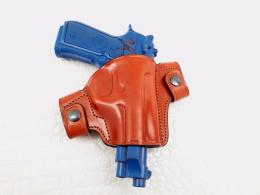 Brown Beretta 92G OWB Snap-on Right Hand Leather Holster - 192MYH109LP_BR