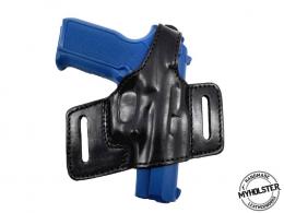 Black S&W M&P Shield M2.0 OWB Thumb Break Compact Style Right Hand Leather Holster - 1MYH101LP_ _Bl Black S&W M&P Shield M2.0 OWB Thumb Break Compact Style Right Hand Leather Holster - 1MYH101LP_ _Bl