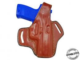 Brown Heckler & Koch USP 9mm Right Hand OWB Thumb Break Leather Belt Holster - 22MYH105LP_BR