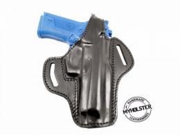 Black Sig Sauer P320 OWB Thumb Break Leather Belt Holster - 2MYH105LP_BL