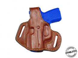 BROWN / LEFT Kimber Micro .380 W/ Crimson Trace OWB Thumb Break Leather Belt Holster - CHOOSE YOUR COLOR AND HAND - 30MYH105LP_BR_LH