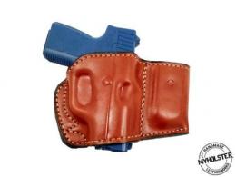 Brown / Left OWB Belt Leather Holster with Magazine Pouch Fits GLOCK 26 - 30MYH107LP___Le_Br Brown / Left OWB Belt Leather Holster with Magazine Pouch Fits GLOCK 26 - 30MYH107LP___Le_Br